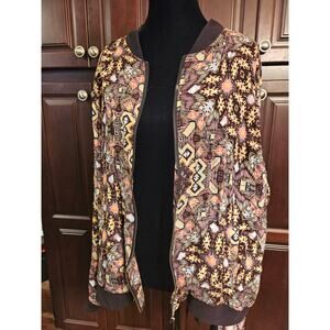PAPER TEE 2X MULTICOLOR GEOMETRIC PRINT LIGHTWEIGHT JACKET